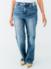 Judy Blue Tummy Control High Waist Straight Leg Jeans - Whiskey Skies - JUDY BLUE