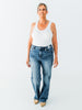 Judy Blue Tummy Control High Waist Straight Leg Jeans - Whiskey Skies - JUDY BLUE