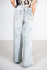 Judy Blue Tummy Control Retro Wide Leg Light Wash Jeans - Whiskey Skies - JUDY BLUE