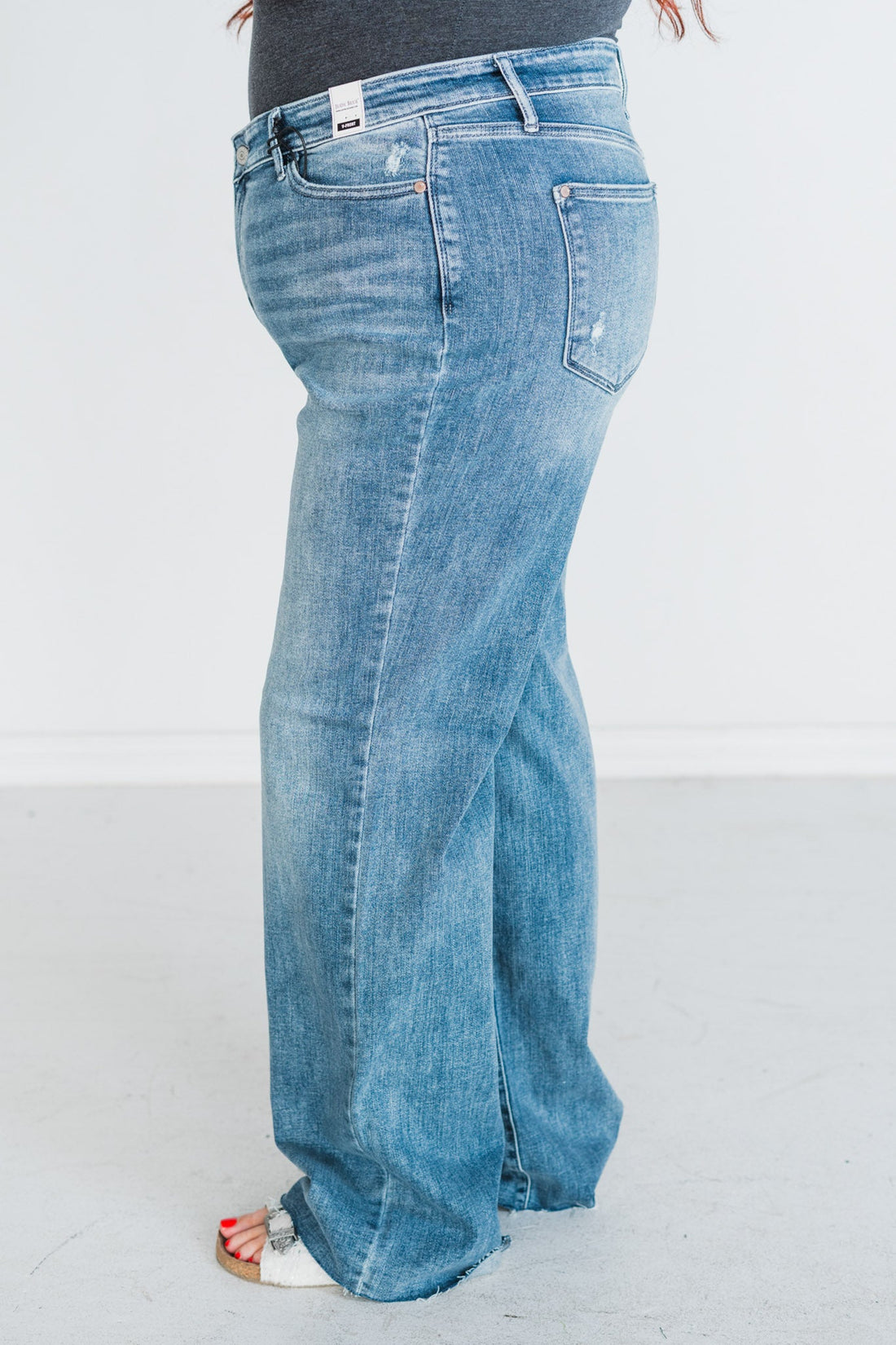 Judy Blue V - Front Baggy Jeans - Whiskey Skies - JUDY BLUE