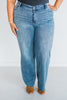 Judy Blue V - Front Baggy Jeans - Whiskey Skies - JUDY BLUE