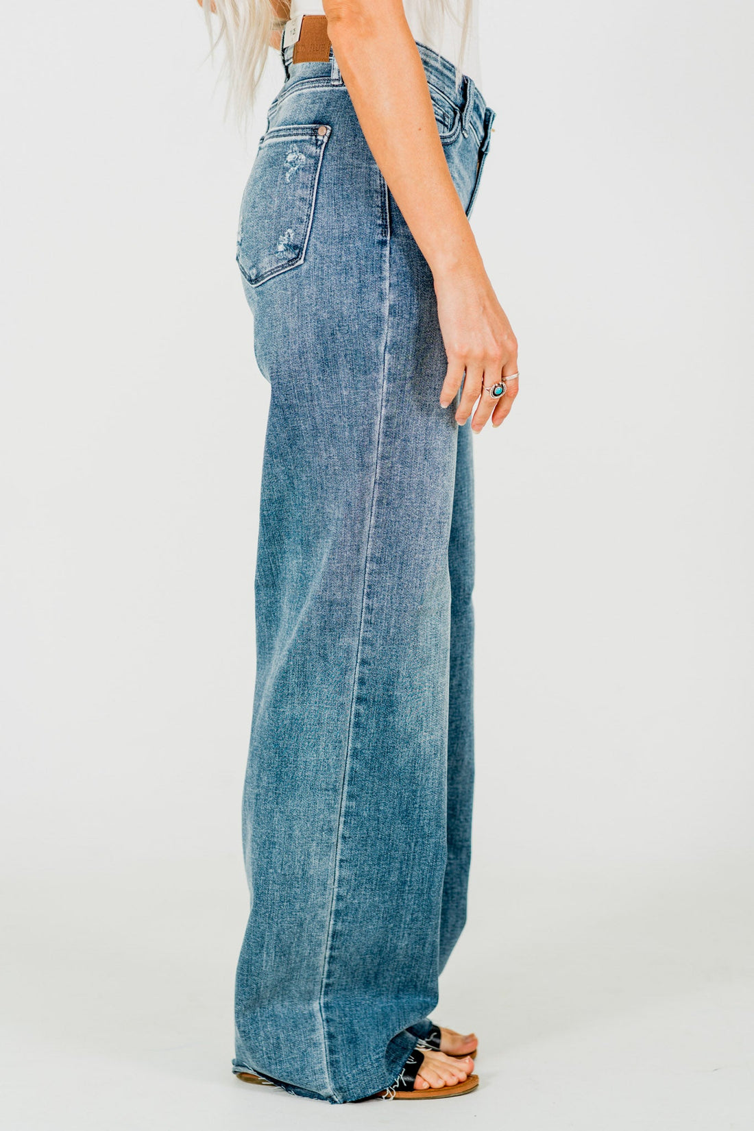 Judy Blue V - Front Baggy Jeans - Whiskey Skies - JUDY BLUE