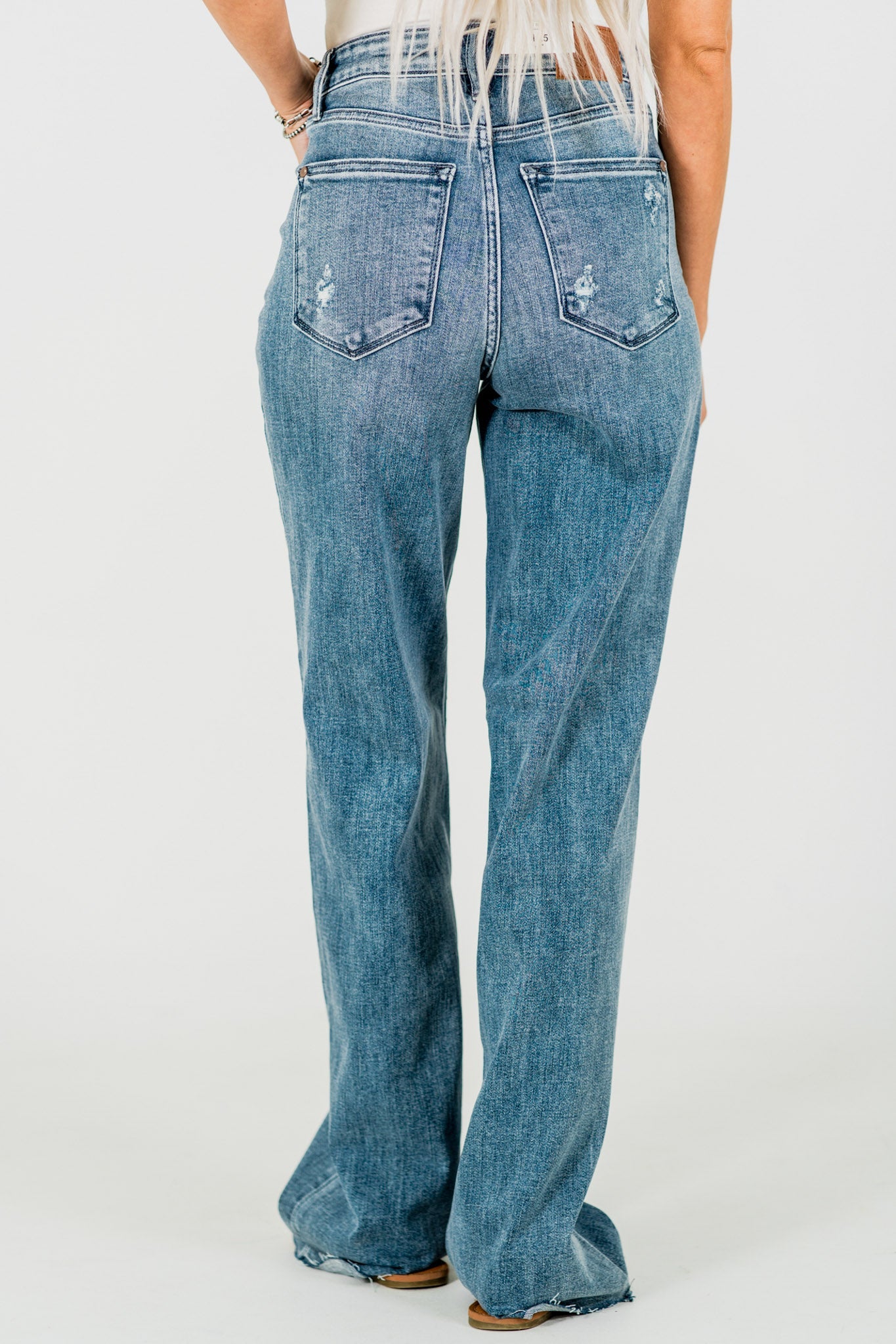 Judy Blue V - Front Baggy Jeans - Whiskey Skies - JUDY BLUE