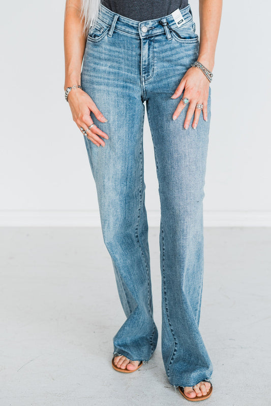Judy Blue V - Front Baggy Jeans - Whiskey Skies - JUDY BLUE