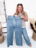Judy Blue V - Front Baggy Jeans - Whiskey Skies - JUDY BLUE
