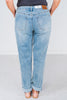 Judy Blue V - Front Cooling Denim Cuffed Jeans - Whiskey Skies - JUDY BLUE