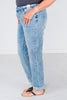 Judy Blue V - Front Cooling Denim Cuffed Jeans - Whiskey Skies - JUDY BLUE