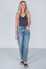 Judy Blue Vintage Wash Double Cuffed Boyfriend Jeans - Whiskey Skies - JUDY BLUE