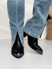 Judy Blue Vintage Wash Front Seam & Slit Straight Jeans - Whiskey Skies - JUDY BLUE