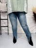 Judy Blue Vintage Wash Front Seam & Slit Straight Jeans - Whiskey Skies - JUDY BLUE