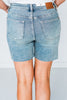 Judy Blue Vintage Wash Shorts with Side Slit - Whiskey Skies - JUDY BLUE