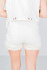 Judy Blue White High Waist Shearling Cuff Shorts - Whiskey Skies - JUDY BLUE