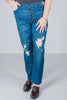 Judy Blue ZigZag Button - Fly Boyfriend Jeans - Whiskey Skies - JUDY BLUE