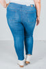 Judy Blue ZigZag Button - Fly Boyfriend Jeans - Whiskey Skies - JUDY BLUE