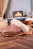 Just Fur Fun Brown Mules with Fur Detailing - Whiskey Skies - CORKYS FOOTWEAR