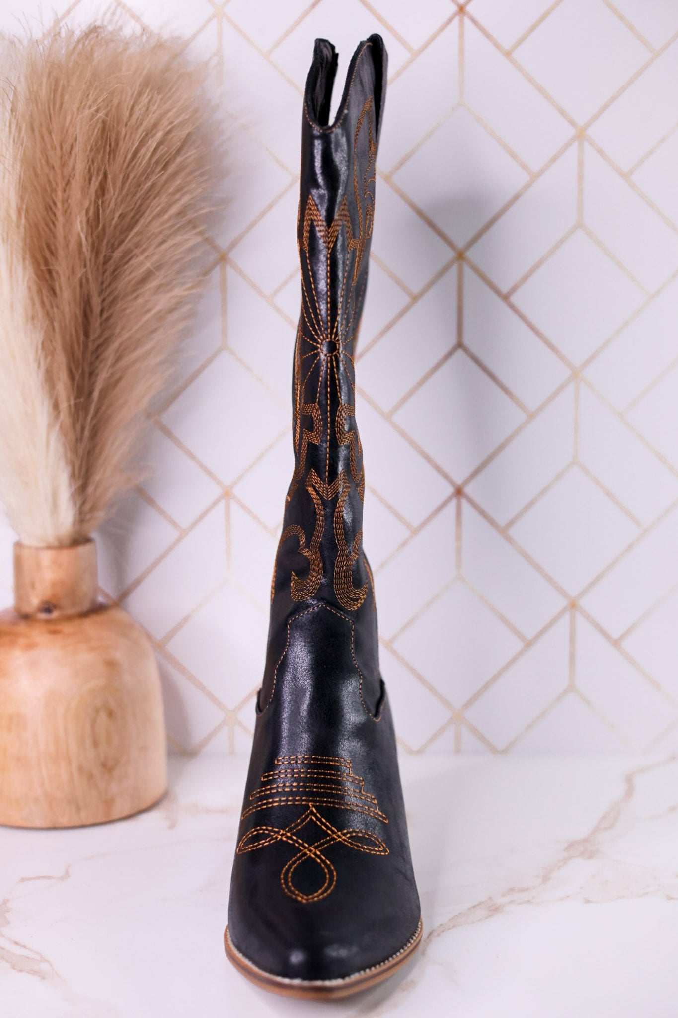 Just In Case Black Cowboy Boots - Whiskey Skies - CORKYS FOOTWEAR