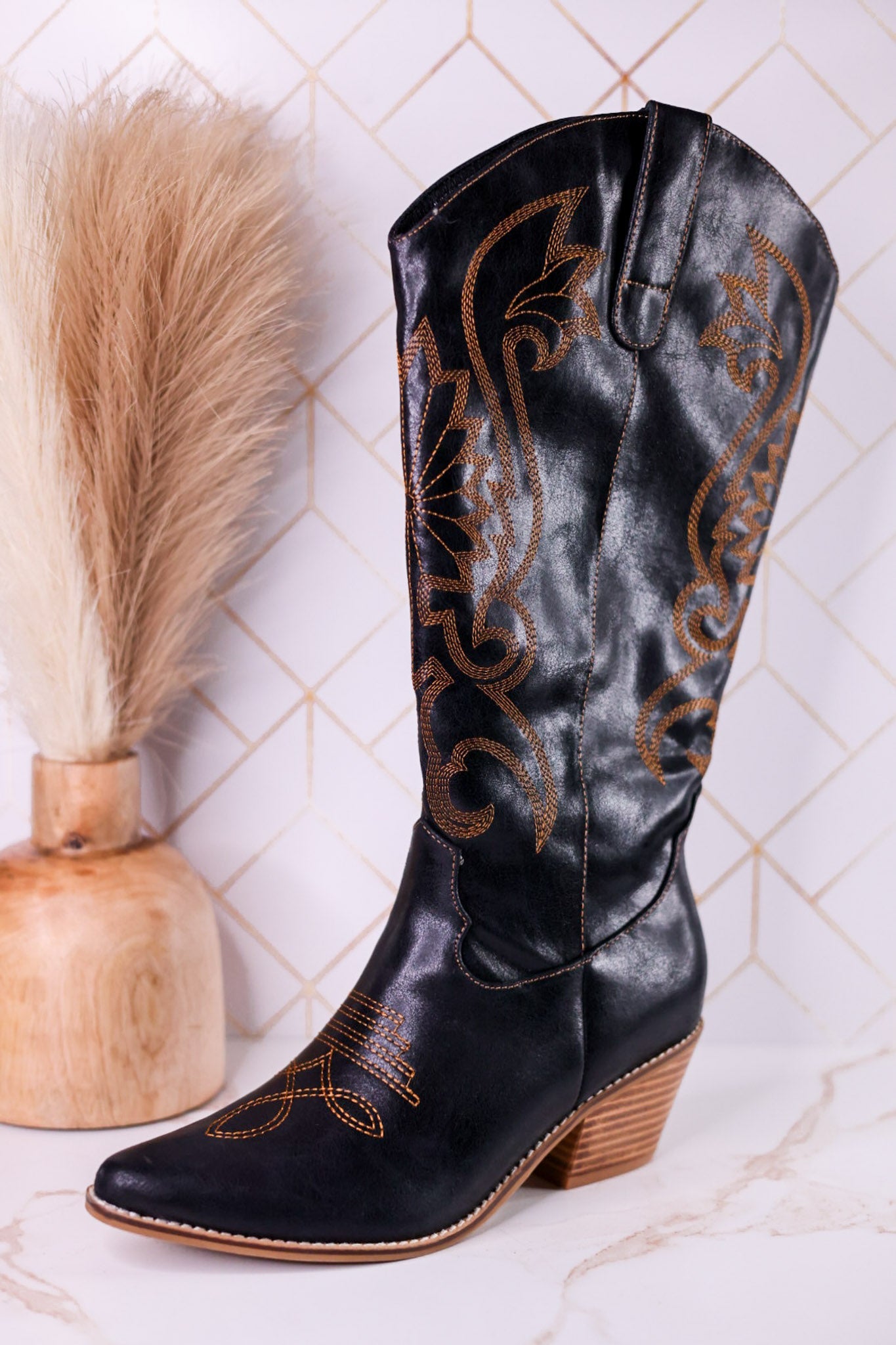 Just In Case Black Cowboy Boots - Whiskey Skies - CORKYS FOOTWEAR