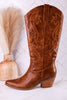 Just In Case Cowboy Boots In Saddle Brown - Whiskey Skies - CORKYS FOOTWEAR