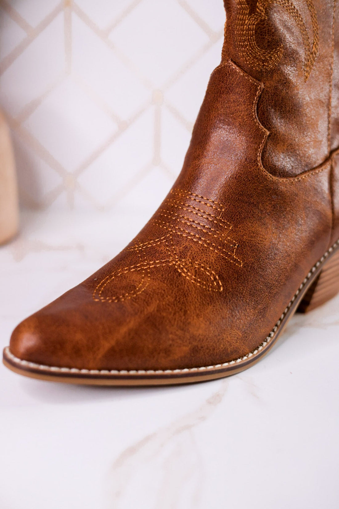 Just In Case Cowboy Boots In Saddle Brown - Whiskey Skies - CORKYS FOOTWEAR