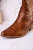 Just In Case Cowboy Boots In Saddle Brown - Whiskey Skies - CORKYS FOOTWEAR