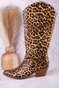 Just In Case Leopard Print Cowboy Boots - Whiskey Skies - CORKYS FOOTWEAR