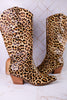 Just In Case Wide Calf Leopard Print Cowboy Boots - Whiskey Skies - CORKYS FOOTWEAR