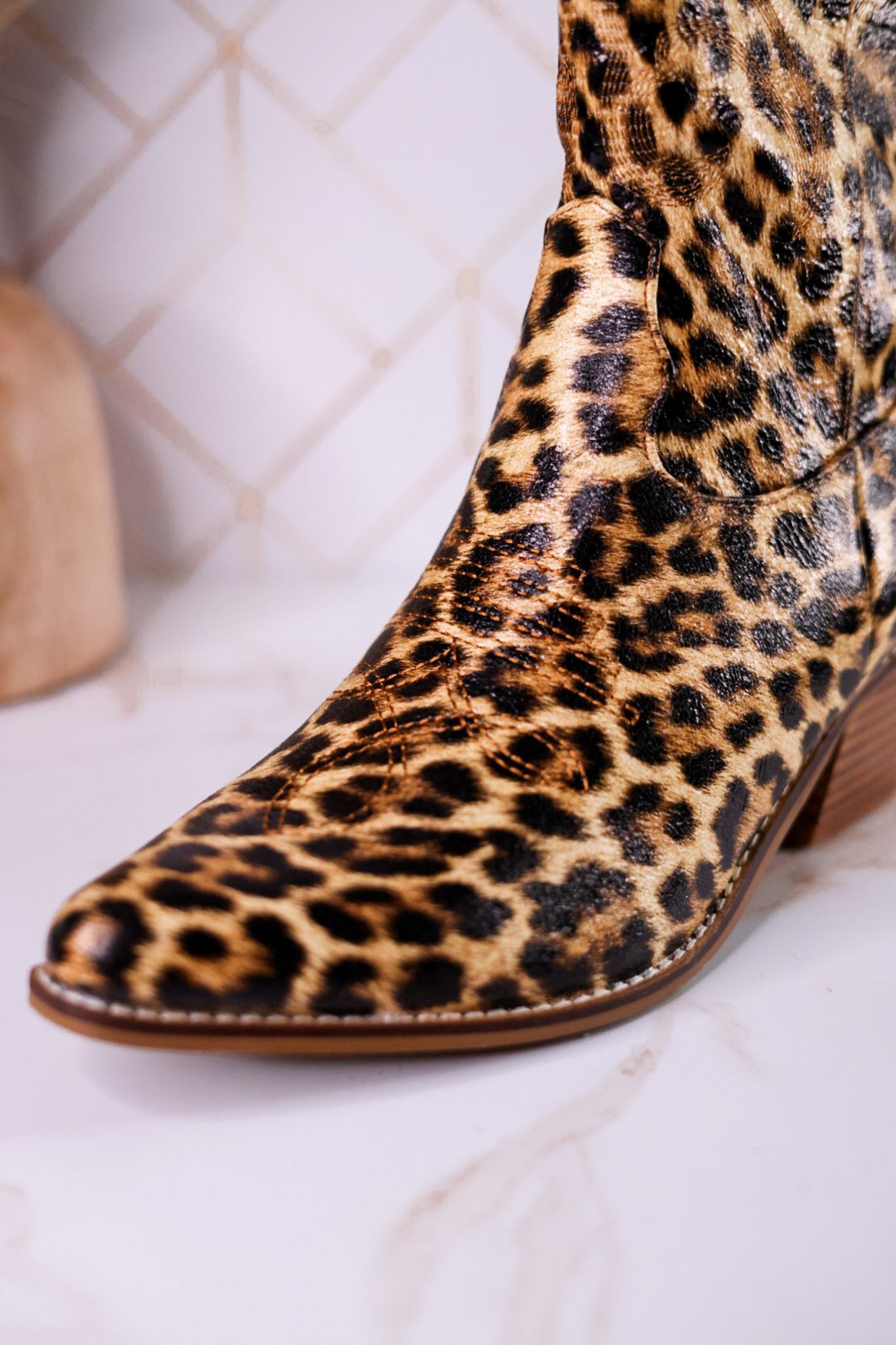 Just In Case Wide Calf Leopard Print Cowboy Boots - Whiskey Skies - CORKYS FOOTWEAR