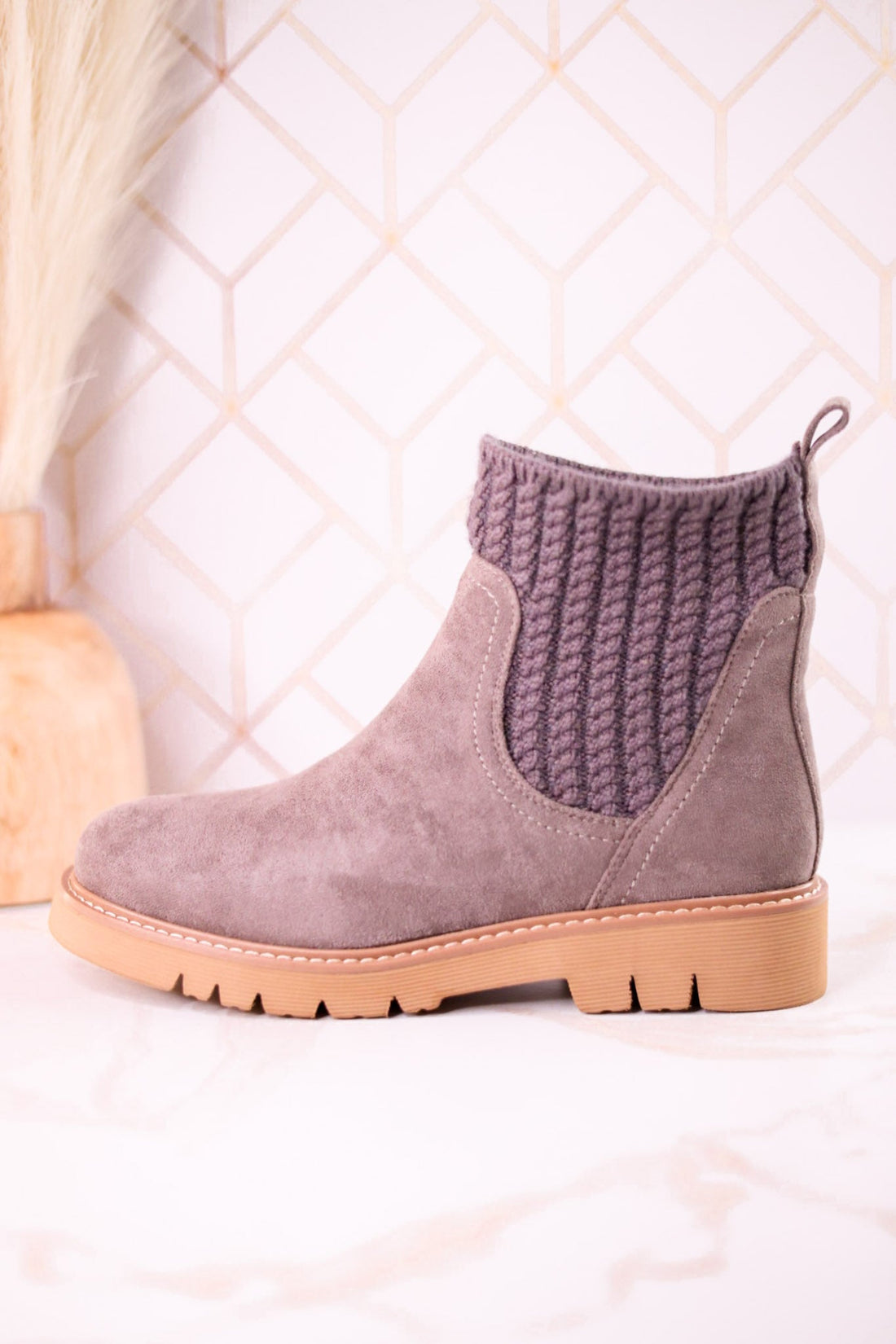Keep Me Warm Grey Boots - Whiskey Skies - CORKYS FOOTWEAR