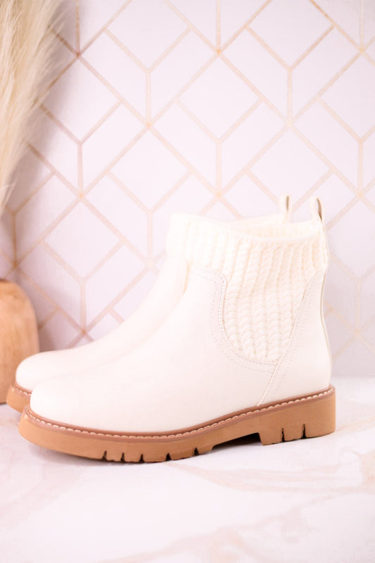 Keep Me Warm Ivory Boots - Whiskey Skies - CORKYS FOOTWEAR