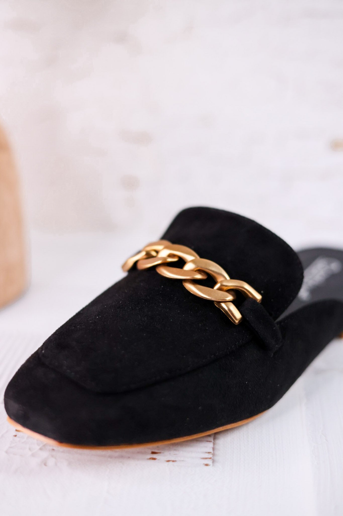 Keepsake Loafers In Black Faux Suede - Whiskey Skies - CORKYS FOOTWEAR