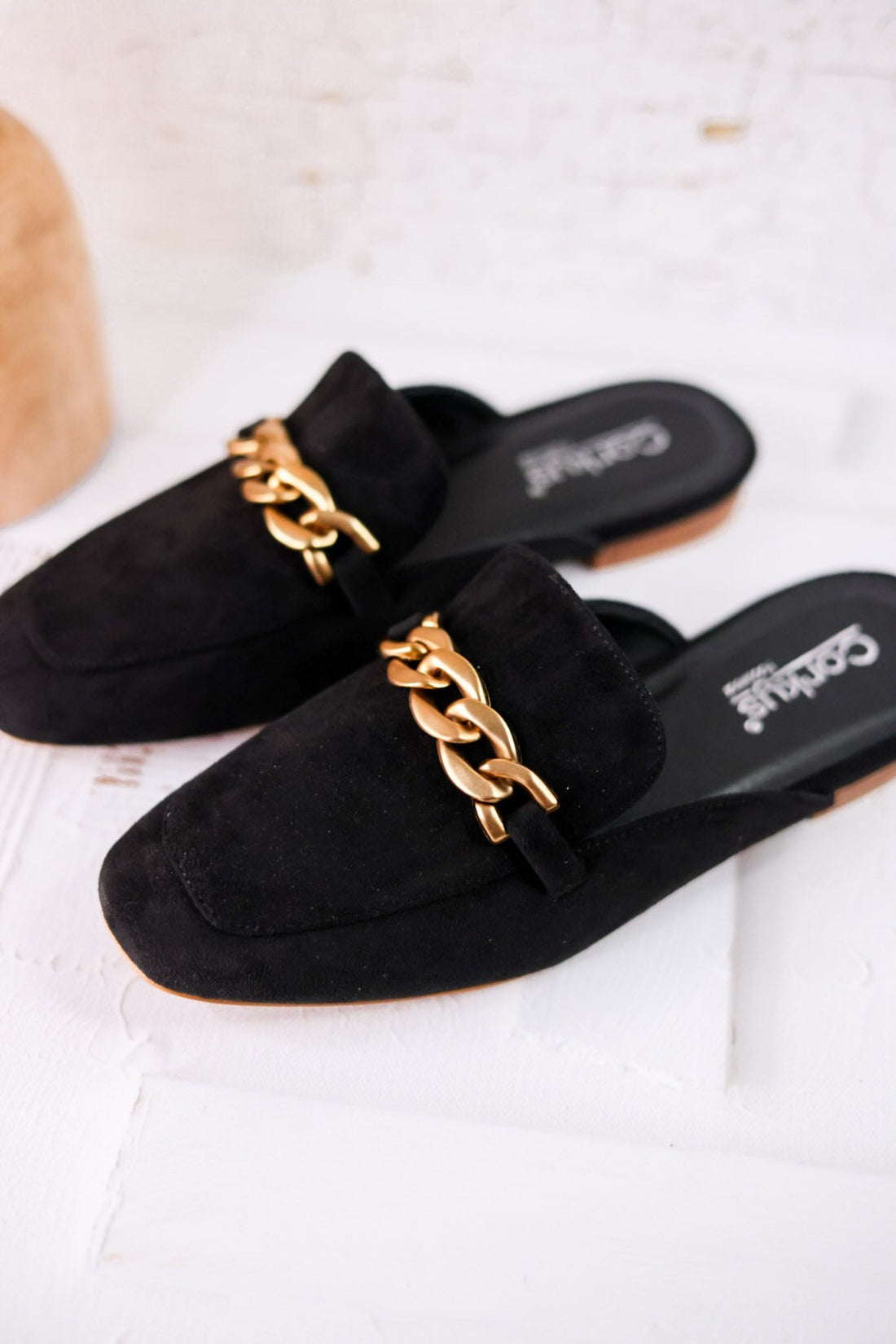 Keepsake Loafers In Black Faux Suede - Whiskey Skies - CORKYS FOOTWEAR