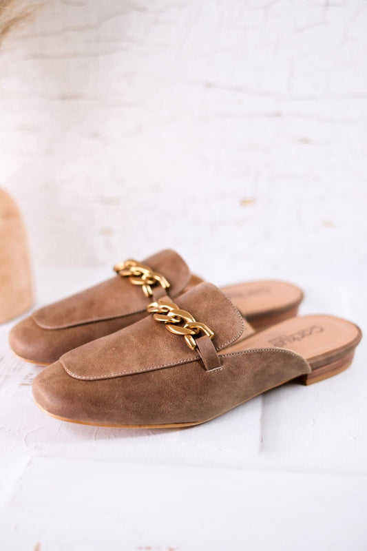 Keepsake Loafers In Tan Faux Leather - Whiskey Skies - CORKYS FOOTWEAR