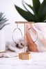 Kelly Color Block Beaded Hoop Earrings Muted Rainbow - Whiskey Skies - INK+ALLOY