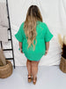 Kelly Green Dolman Sleeve Babydoll Top - Whiskey Skies - ANDREE BY UNIT