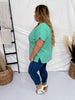 Kelly Green Short Sleeve Waffle Tunic Top - Whiskey Skies - ANDREE BY UNIT