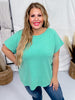 Kelly Green Short Sleeve Waffle Tunic Top - Whiskey Skies - ANDREE BY UNIT