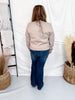 Khaki Argyle Knit Midi Cardigan With Bow Closures - Whiskey Skies - ODDI