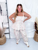 Khaki Floral Barrel Leg Pants - Whiskey Skies - DAVI & DANI