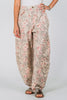 Khaki Floral Barrel Leg Pants - Whiskey Skies - DAVI & DANI