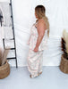 Khaki Floral Peplum Top with Shoulder Straps - Whiskey Skies - DAVI & DANI