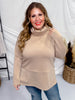 Khaki Long Sleeve Modal Tunic Top - Whiskey Skies - DEAR SCARLETT