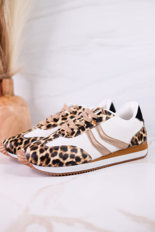 Kickoff Leopard Print Sneakers - Whiskey Skies - CORKYS FOOTWEAR