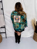 Kind Is Cool Hand Dyed W/ Handmade Patch - Whiskey Skies - JANA'S FLANNELS