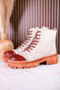KInship Laced Leather Almond Bone Boots - Whiskey Skies - ROAN