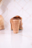 Knot Gonna Happen Distressed Cognac Mule Heels - Whiskey Skies - CORKYS FOOTWEAR