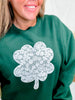 Lace Clover Graphic Sweatshirt - Whiskey Skies - SUGAR STITCH