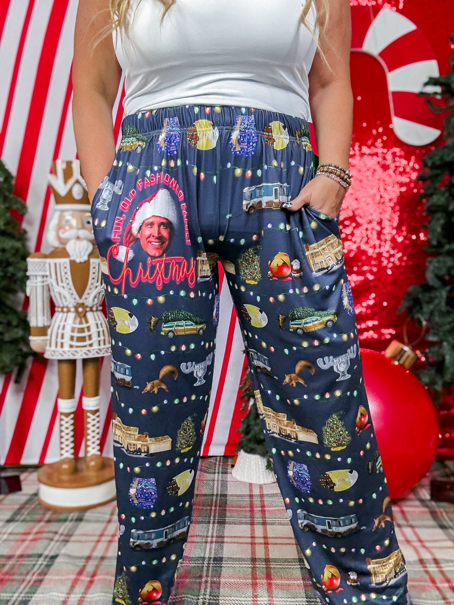 Lampoon's Christmas Lounge Pants - Whiskey Skies - BRIEF INSANITY