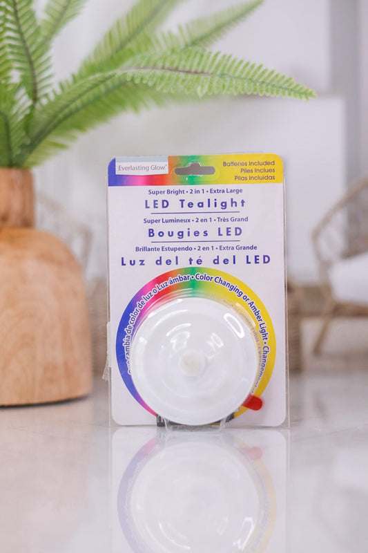 Large Colored LED Tea Light - Whiskey Skies - GERSON COMPANIES