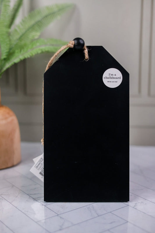 Large Double Sided Hanging Chalkboard Tag - Whiskey Skies - ADAMS & CO