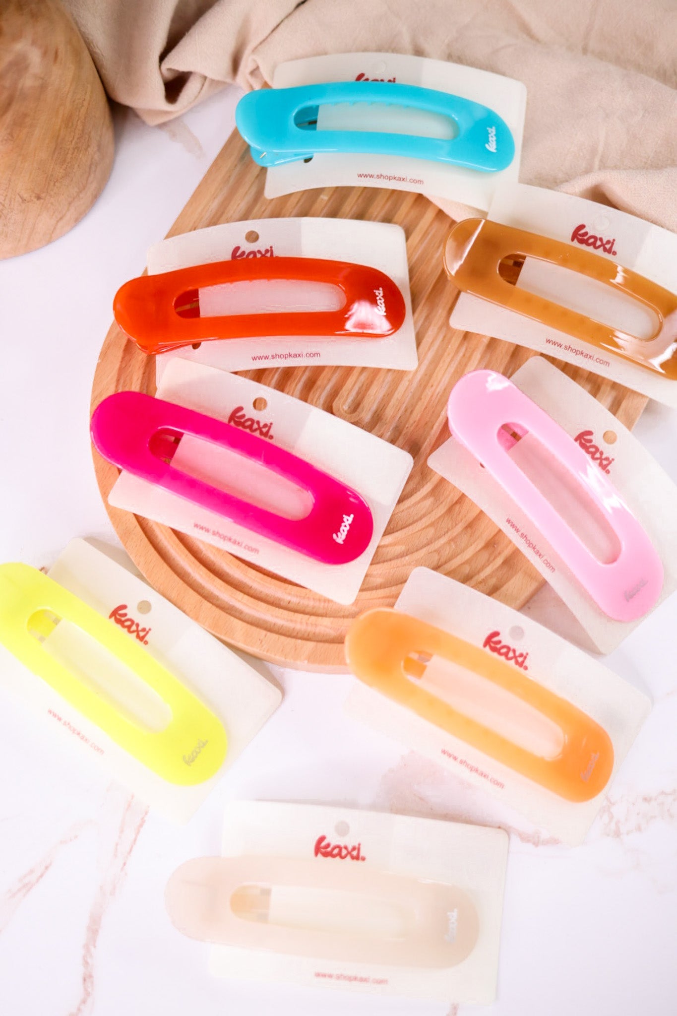 Large Lay Flat Jelly Claw Clip (8 Colors) - Whiskey Skies - KAXI
